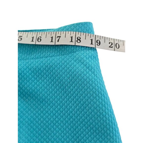 Worthington Women's Size 16 Turquoise Textured Pleated A-Line Skirt - Picture 4 of 5
